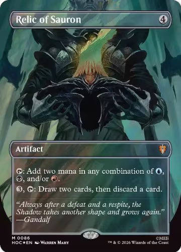 Relic of Sauron (Borderless) (Surge Foil) (86), The Hobbit: Eternal-Legal — Magic card price