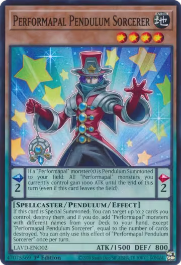 Performapal Pendulum Sorcerer (LAVD-ENO02), Legendary Arc-V Decks — Yu-Gi-Oh! card price