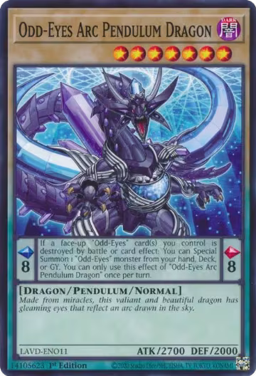 Odd-Eyes Arc Pendulum Dragon (LAVD-ENO11), Legendary Arc-V Decks — Yu-Gi-Oh! card price
