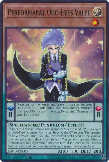 Performapal Odd-Eyes Valet (LAVD-ENO14), Legendary Arc-V Decks — Yu-Gi-Oh! card price