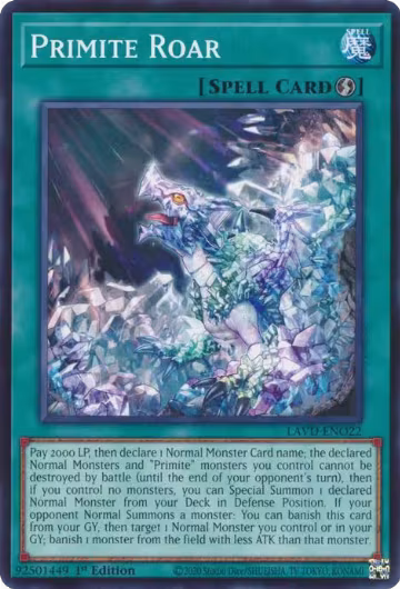 Primite Roar (LAVD-ENO22), Legendary Arc-V Decks — Yu-Gi-Oh! card price