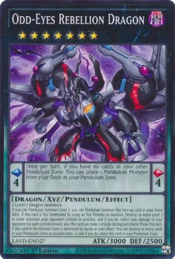 Odd-Eyes Rebellion Dragon (LAVD-ENO27), Legendary Arc-V Decks — Yu-Gi-Oh! card price