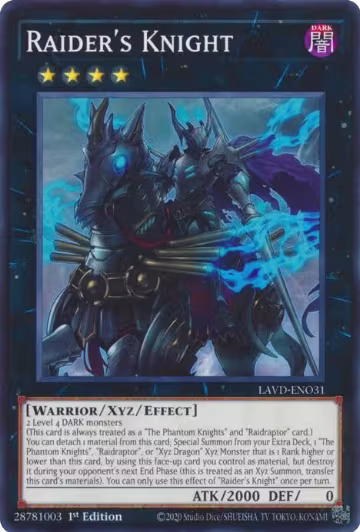 Raider's Knight (LAVD-ENO31), Legendary Arc-V Decks — Yu-Gi-Oh! card price
