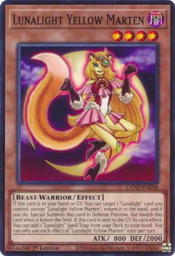 Lunalight Yellow Marten (LAVD-ENL08), Legendary Arc-V Decks — Yu-Gi-Oh! card price
