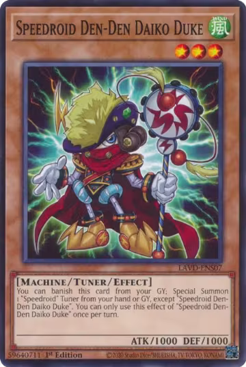 Speedroid Den-Den Daiko Duke (LAVD-ENS07), Legendary Arc-V Decks — Yu-Gi-Oh! card price