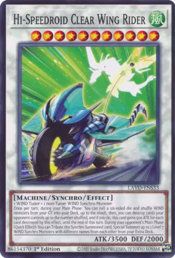 Hi-Speedroid Clear Wing Rider (LAVD-ENS33), Legendary Arc-V Decks — Yu-Gi-Oh! card price