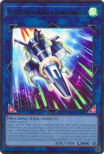 Hi-Speedroid Rubber Band Shooter (UR) (LAVD-ENS36), Legendary Arc-V Decks — Yu-Gi-Oh! card price