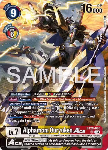 Alphamon: Ouryuken ACE (BT20-060 SR) — card price