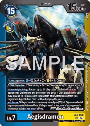 Aegisdramon (EX8-029 SR), Limited Card Pack -Final Crest- — Digimon card price
