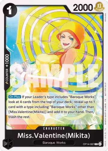 Miss.Valentine(Mikita) (Tournament Pack 2026 Vol. 3) (OP14-087), One Piece Promotion Cards — One Piece card price