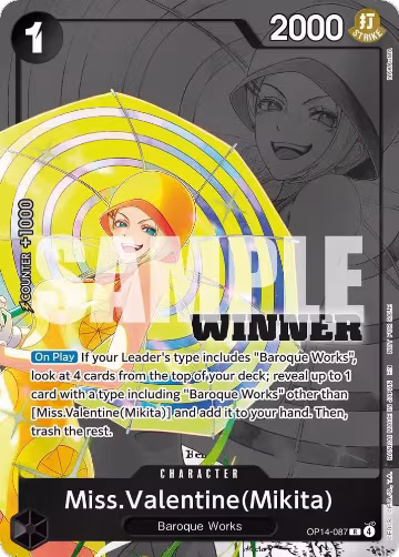 Miss.Valentine(Mikita) (Winner Pack 2026 Vol. 3) (OP14-087), One Piece Promotion Cards — One Piece card price