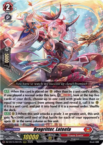 Dragritter, Lateefa (DZ-SS15/001EN), DZ-SS15: The Legendary Vanguards — Vanguard card price