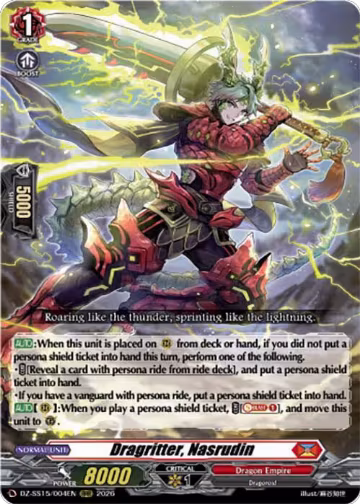 Dragritter, Nasrudin (DZ-SS15/004EN), DZ-SS15: The Legendary Vanguards — Vanguard card price