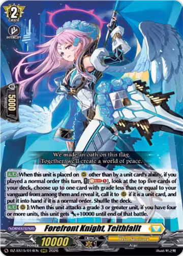 Forefront Knight, Teithfallt (DZ-SS15/014EN), DZ-SS15: The Legendary Vanguards — Vanguard card price