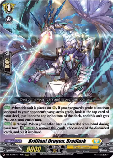 Brilliant Dragon, Bradiark (DZ-SS15/017EN), DZ-SS15: The Legendary Vanguards — Vanguard card price