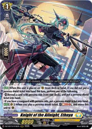 Knight of the Allnight, Ethnya (DZ-SS15/018EN), DZ-SS15: The Legendary Vanguards — Vanguard card price