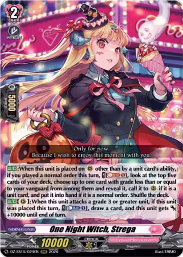 One Night Witch, Strega (DZ-SS15/024EN), DZ-SS15: The Legendary Vanguards — Vanguard card price