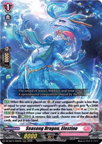 Seasong Dragon, Elestino (DZ-SS15/025EN), DZ-SS15: The Legendary Vanguards — Vanguard card price