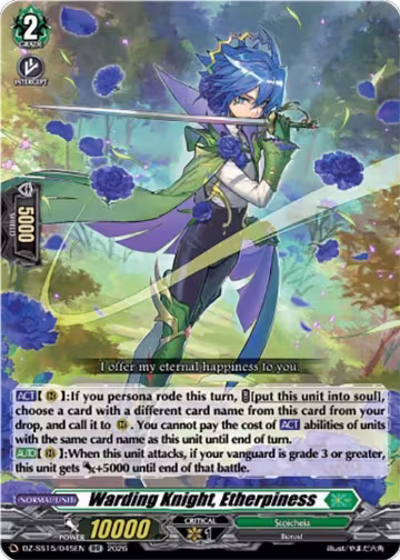 Warding Knight, Etherpiness (DZ-SS15/045EN), DZ-SS15: The Legendary Vanguards — Vanguard card price