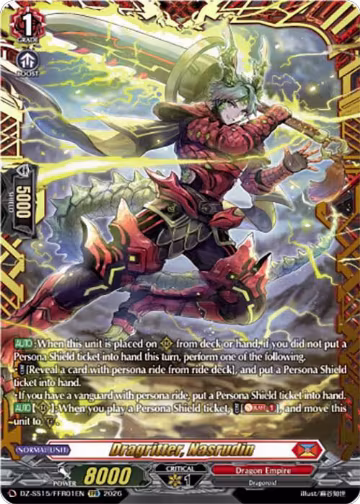 Dragritter, Nasrudin (FFR) (DZ-SS15/FFR01EN), DZ-SS15: The Legendary Vanguards — Vanguard card price