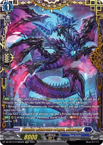 Fiendish Misfortune Dragon, Miderotgd (FFR) (DZ-SS15/FFR06EN), DZ-SS15: The Legendary Vanguards — Vanguard card price