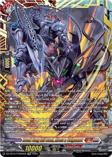 Break Fang Evil Bond, Alrest & Volgamort (FFR) (DZ-SS15/FFR20EN), DZ-SS15: The Legendary Vanguards — Vanguard card price