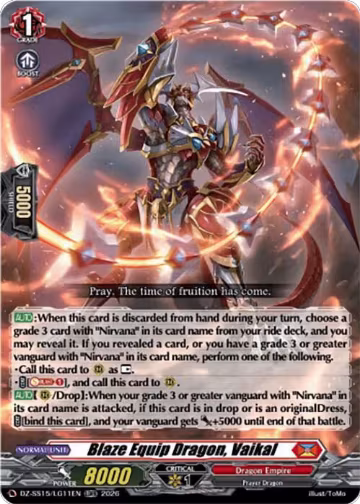 Blaze Equip Dragon, Vaikal (DZ-SS15/LG11EN), DZ-SS15: The Legendary Vanguards — Vanguard card price