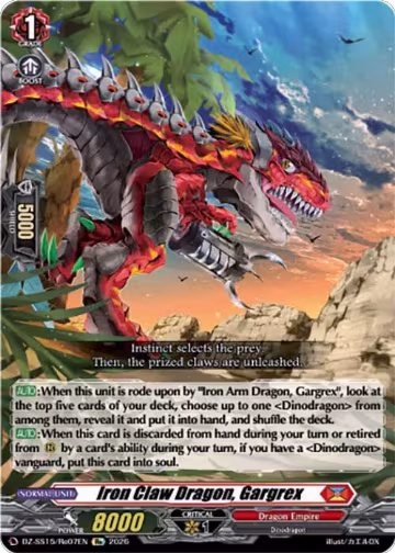 Iron Claw Dragon, Gargrex (DZ-SS15/Re07EN), DZ-SS15: The Legendary Vanguards — Vanguard card price
