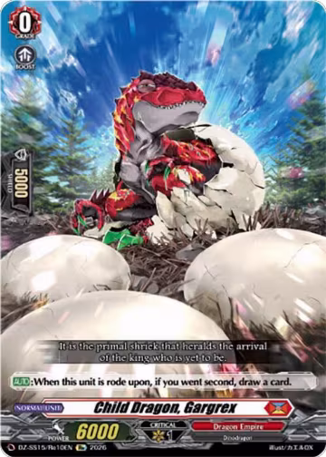 Child Dragon, Gargrex (DZ-SS15/Re10EN), DZ-SS15: The Legendary Vanguards — Vanguard card price