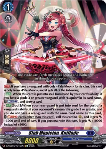 Stab Magician, Knilfade (DZ-SS15/Re15EN), DZ-SS15: The Legendary Vanguards — Vanguard card price