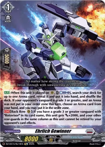 Ehrlich Gewinner (DZ-SS15/Re19EN), DZ-SS15: The Legendary Vanguards — Vanguard card price