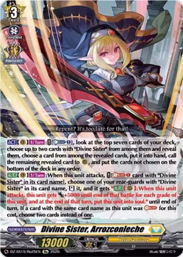 Divine Sister, Arrozconleche (DZ-SS15/Re25EN), DZ-SS15: The Legendary Vanguards — Vanguard card price