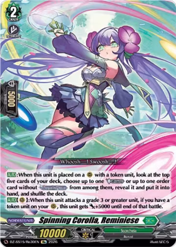 Spinning Corolla, Reminiese (DZ-SS15/Re30EN), DZ-SS15: The Legendary Vanguards — Vanguard card price