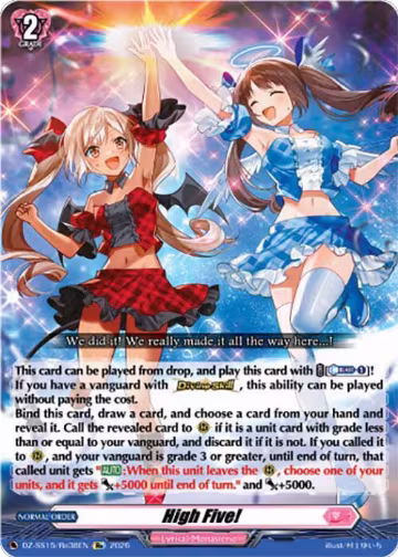 High Five! (DZ-SS15/Re38EN), DZ-SS15: The Legendary Vanguards — Vanguard card price