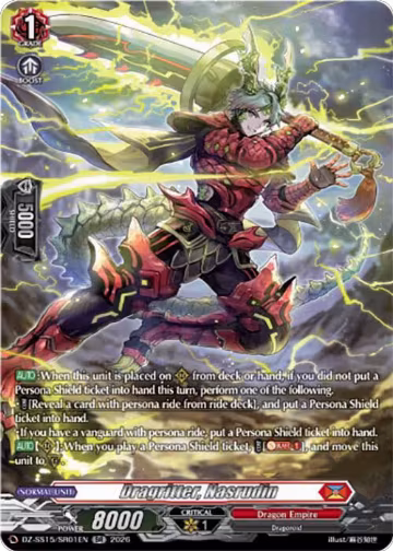 Dragritter, Nasrudin (SR) (DZ-SS15/SR01EN), DZ-SS15: The Legendary Vanguards — Vanguard card price