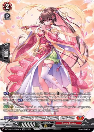 Illusory Tunes Nymph, Keishou (SR) (DZ-SS15/SR05EN), DZ-SS15: The Legendary Vanguards — Vanguard card price