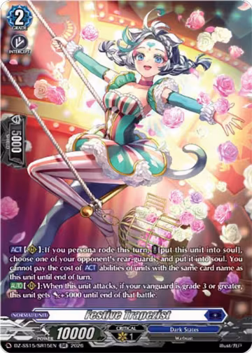 Festive Trapezist (SR) (DZ-SS15/SR15EN), DZ-SS15: The Legendary Vanguards — Vanguard card price