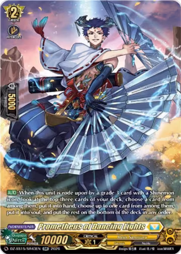 Prometheus of Dancing Lights (SR) (DZ-SS15/SR43EN), DZ-SS15: The Legendary Vanguards — Vanguard card price