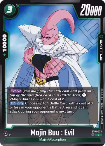 Majin Buu : Evil - ST01-033 (ST01-033), Story Booster 01 — DB Fusion card price