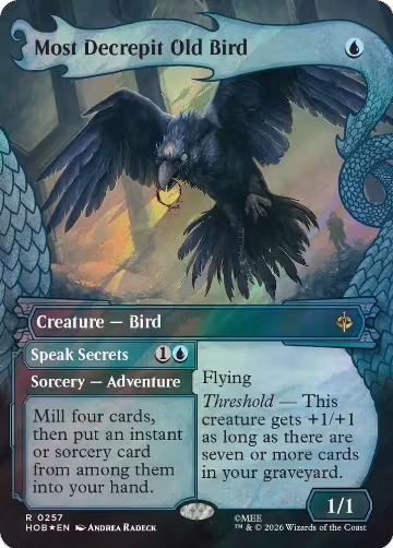 Most Decrepit Old Bird (Showcase) (Surge Foil) (257), The Hobbit — Magic card price