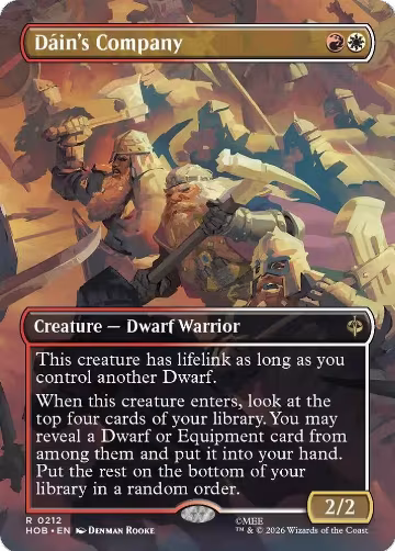 Dain's Company (Borderless) (212), The Hobbit — Magic card price