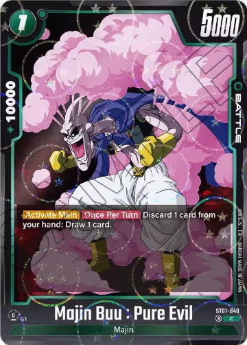 Majin Buu : Pure Evil - ST01-040 (Dragon Ball Pattern) (ST01-040), Story Booster 01 — DB Fusion card price