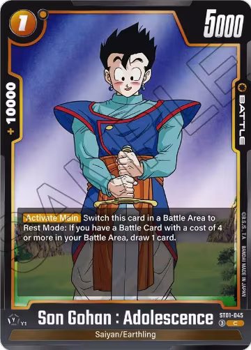 Son Gohan : Adolescence - ST01-045 (ST01-045), Story Booster 01 — DB Fusion card price