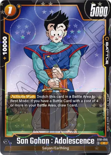 Son Gohan : Adolescence - ST01-045 (Dragon Ball Pattern) (ST01-045), Story Booster 01 — DB Fusion card price