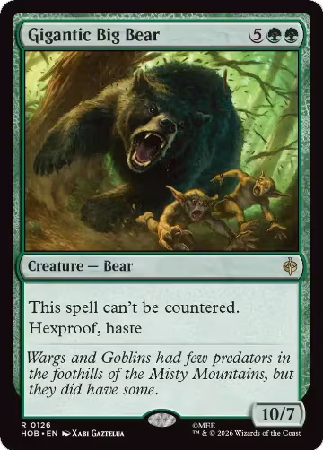Gigantic Big Bear (126), The Hobbit — Magic card price