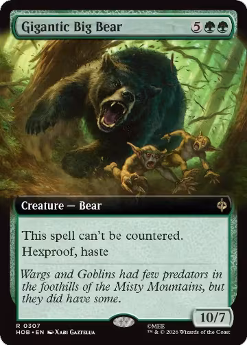 Gigantic Big Bear (Extended Art) (307), The Hobbit — Magic card price
