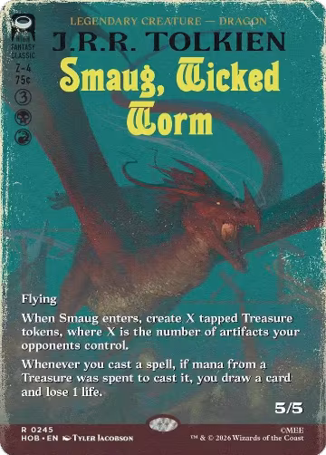 Smaug, Wicked Worm (Borderless) (245), The Hobbit — Magic card price