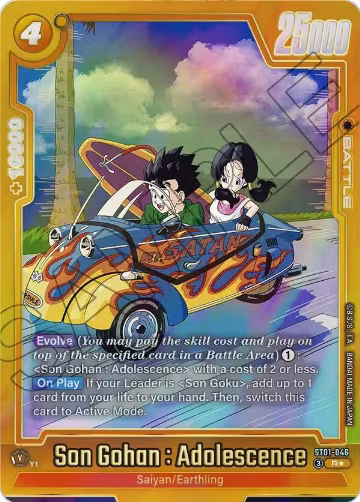 Son Gohan : Adolescence - ST01-046 (Alternate Art) (ST01-046), Story Booster 01 — DB Fusion card price