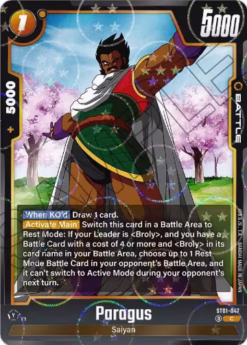 Paragus (Dragon Ball Pattern) (ST01-047), Story Booster 01 — DB Fusion card price
