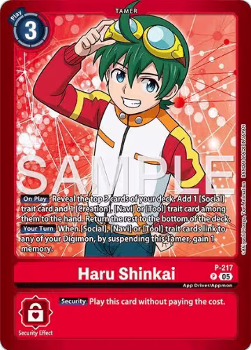 Haru Shinkai (P-217 P), Limited Card Pack -Final Crest- — Digimon card price